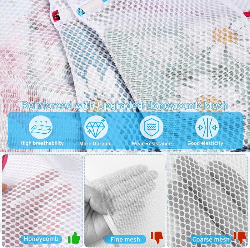 urezorgear 2 Pack XXL Durable Honeycomb Mesh Laundry Bags for Delicates with AUTO-Lock Zipper, Lingerie Bags for Washing Delicates, Laundry Bags Mesh Wash Bags for Bed Sheet,Bed cover,Blanket,Curtain, Sweater - Image 4